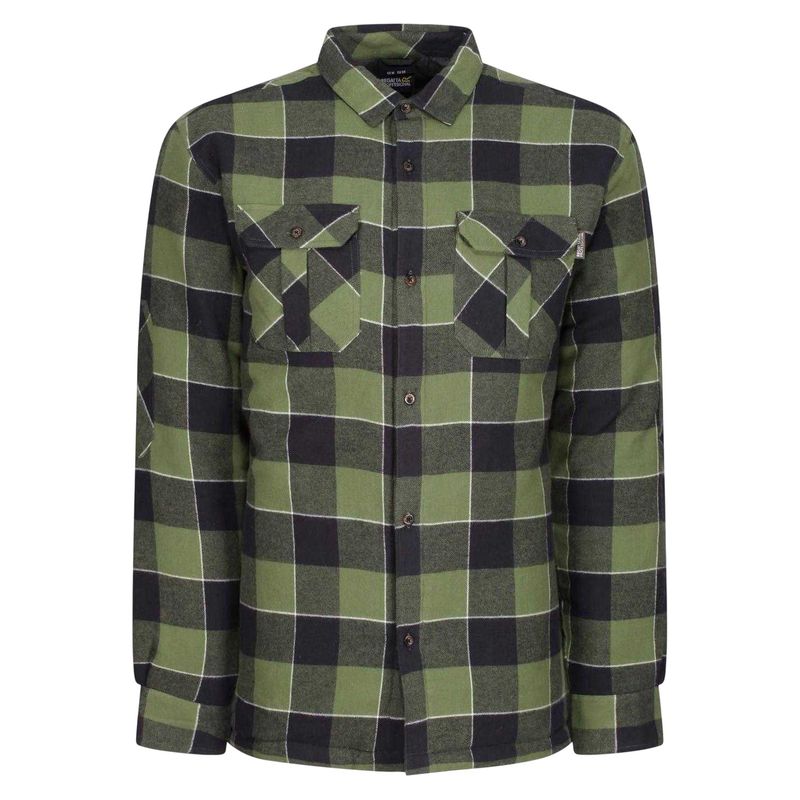 Regatta Mens Shelford Plaid Shirt  Green